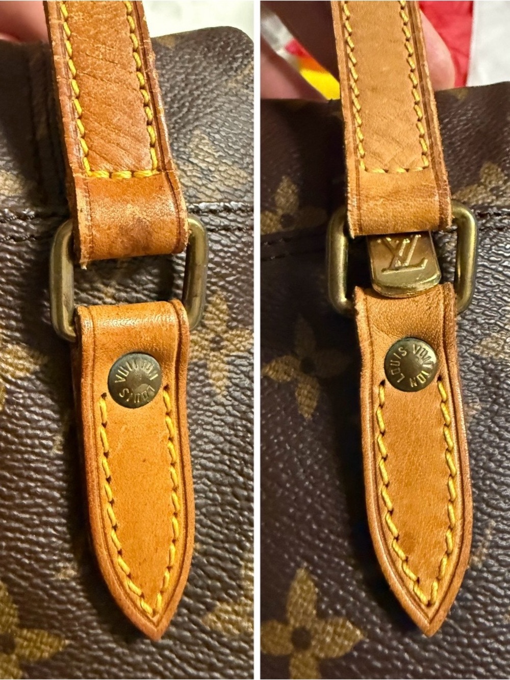 Louis Vuitton Brown Monogram Canvas Messenger Bag with Tan Leather Trim - Picture 15 of 16